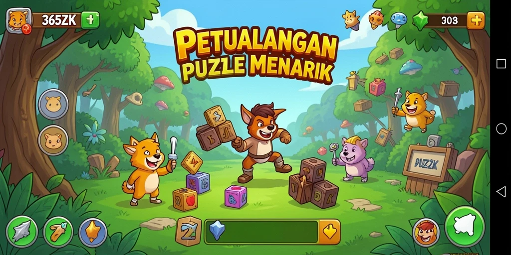 Tangkapan layar gameplay 365ZK dengan teka-teki yang menantang.