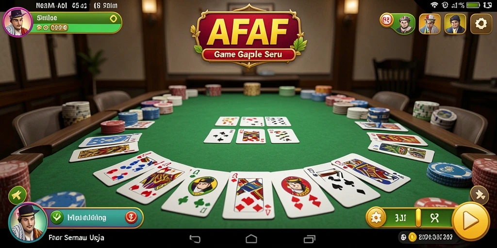 Tampilan menarik dari gameplay Gaple AFAF yang seru.