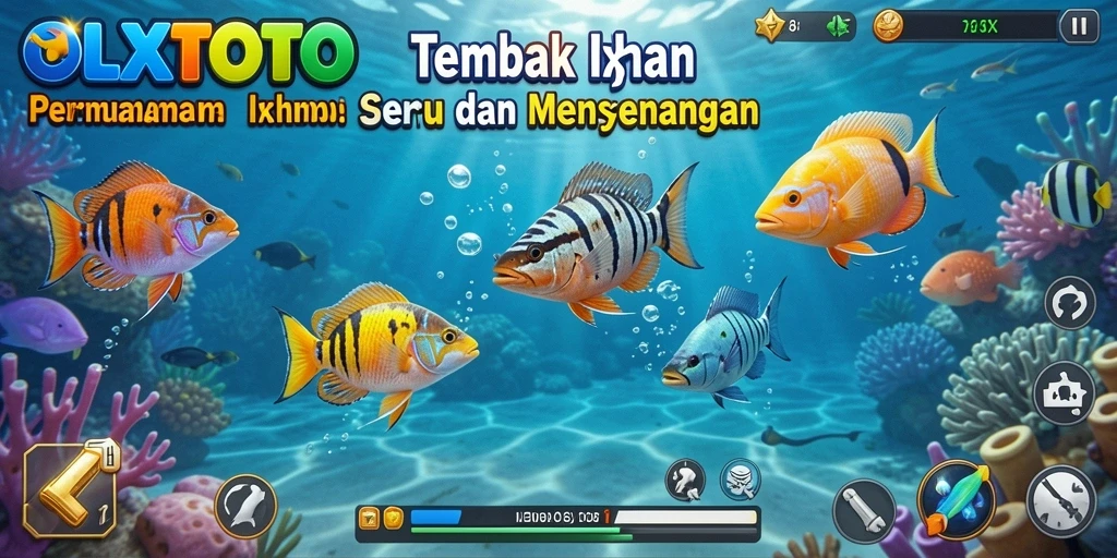 Screenshot yang menunjukkan aksi menembak ikan di OLXTOTO.