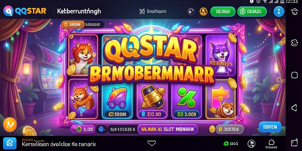 Tangkapan layar menampilkan gameplay yang mendebarkan di QQSTAR.