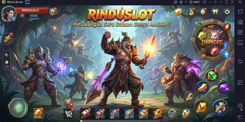 Tampilan gameplay RINDUSLOT yang menarik dalam dunia MMORPG.